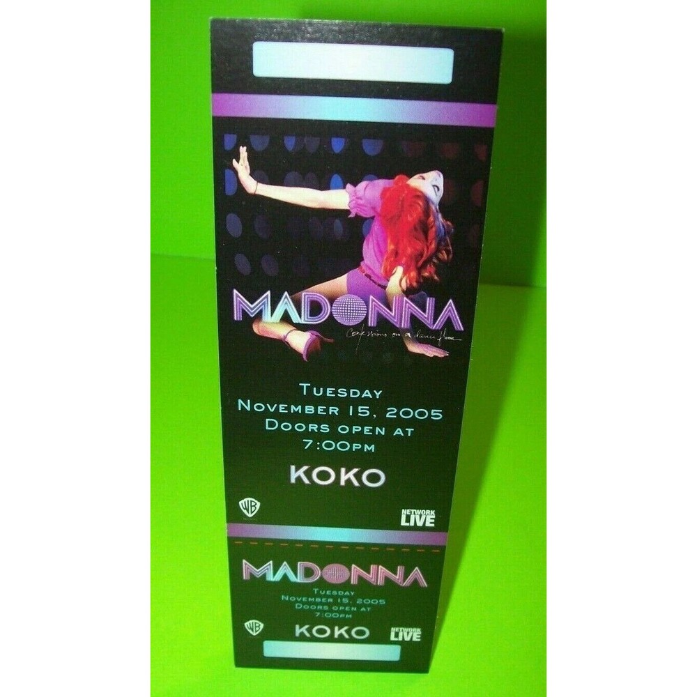 Madonna Confessions On The Dance Floor Original 2005 UNUSED Show Concert Ticket
